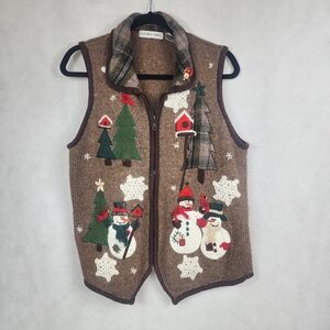 Vintage Victoria Jones Snowman Vest